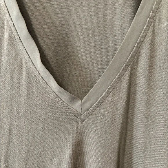 Deletta Anthropologie Green V-neck Long Sleeve Tunic Mini Dress Size XL - Picture 3 of 8